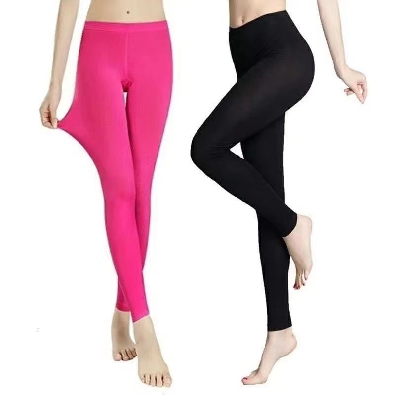 Ženske termalne capri hlače, visokog struka, oblikovanje tijela, mješavina spandexa i lycra, poliester, srednja težina