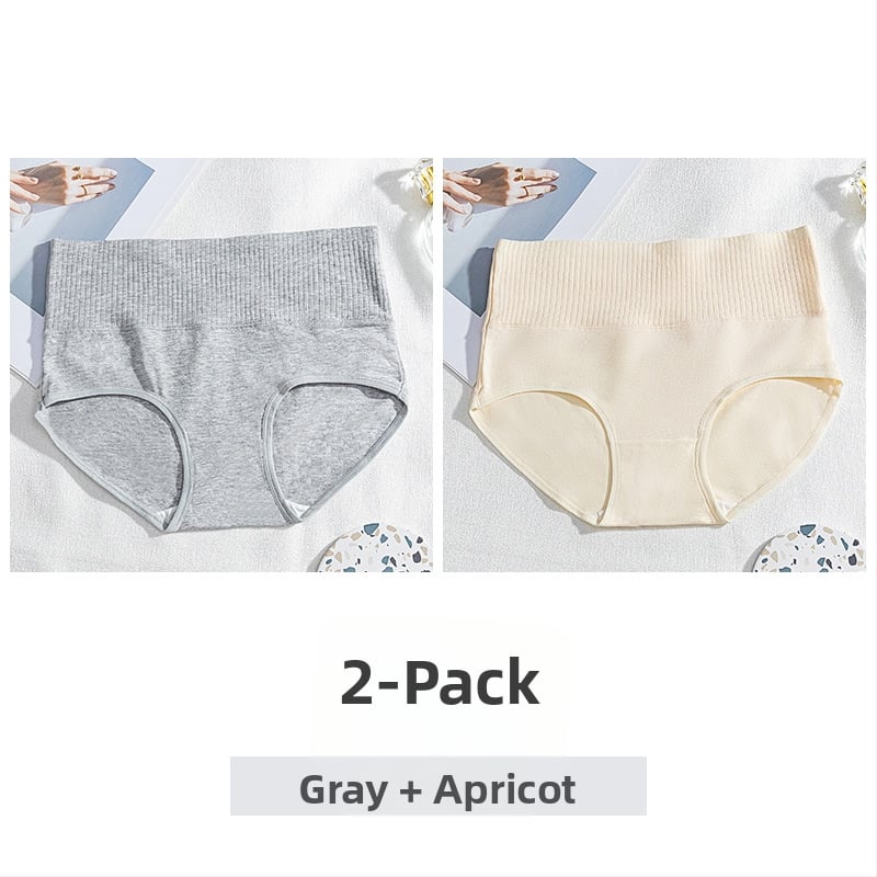 Női pamut magas derékú alsónemű, antibakteriális, légáteresztő, fenékemelő és hasi kontroll
