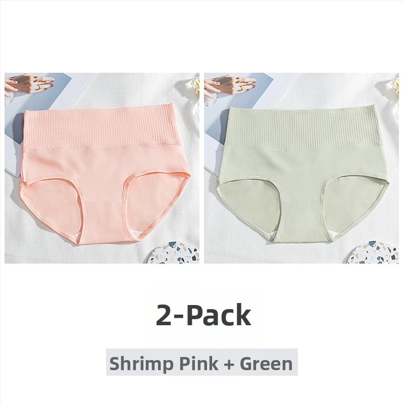 Női pamut magas derékú alsónemű, antibakteriális, légáteresztő, fenékemelő és hasi kontroll