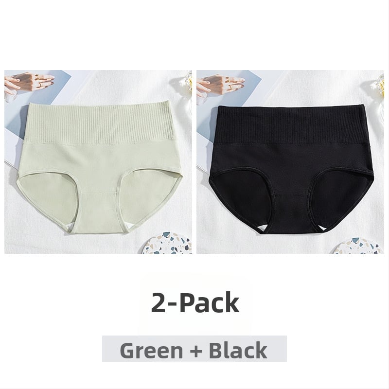 Női pamut magas derékú alsónemű, antibakteriális, légáteresztő, fenékemelő és hasi kontroll