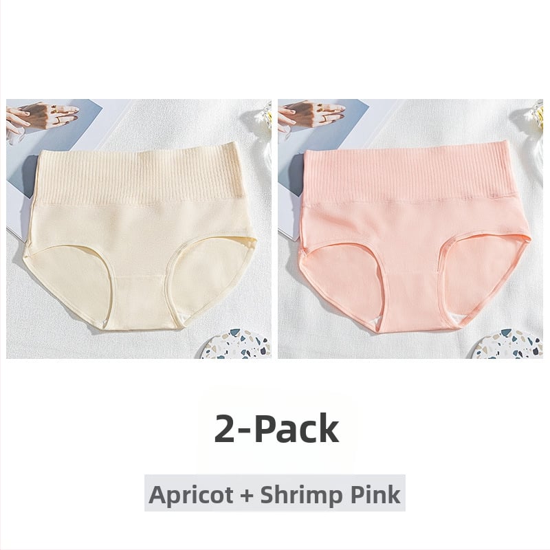 Női pamut magas derékú alsónemű, antibakteriális, légáteresztő, fenékemelő és hasi kontroll