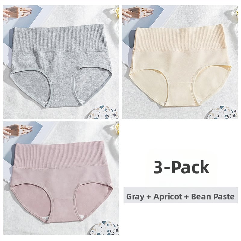 Női pamut magas derékú alsónemű, antibakteriális, légáteresztő, fenékemelő és hasi kontroll