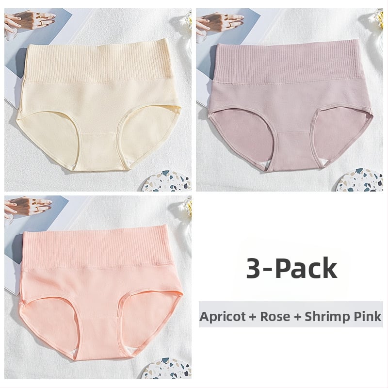 Női pamut magas derékú alsónemű, antibakteriális, légáteresztő, fenékemelő és hasi kontroll