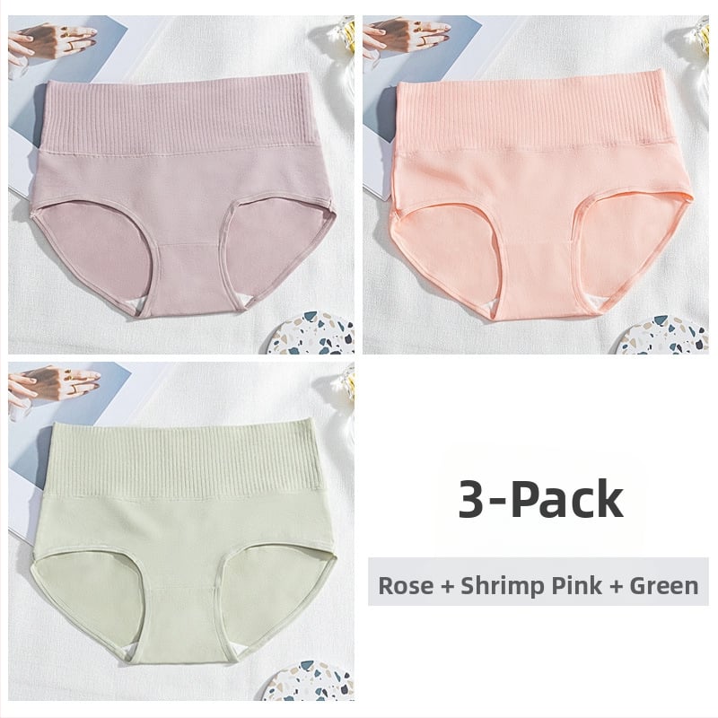 Női pamut magas derékú alsónemű, antibakteriális, légáteresztő, fenékemelő és hasi kontroll