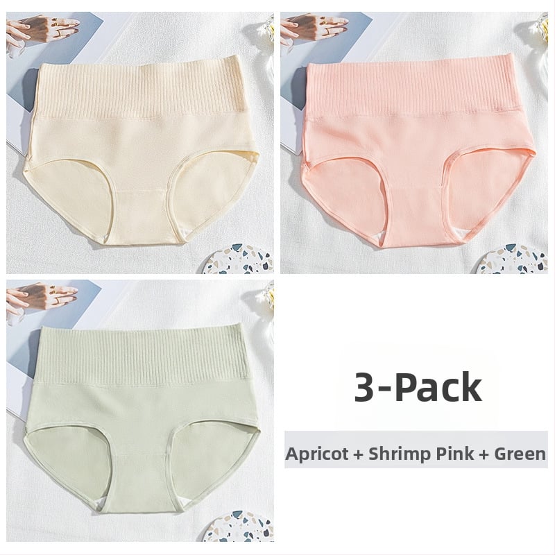Női pamut magas derékú alsónemű, antibakteriális, légáteresztő, fenékemelő és hasi kontroll