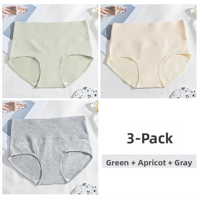 Női pamut magas derékú alsónemű, antibakteriális, légáteresztő, fenékemelő és hasi kontroll