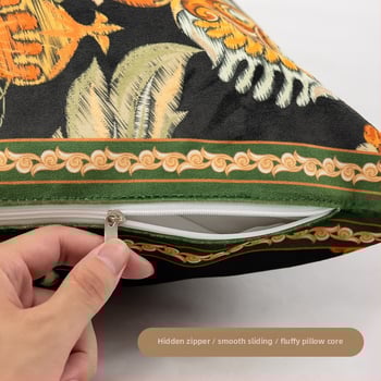 Párna polieszter huzattal, PP gyapot töltés, virágos minta, nyomtatott szövés