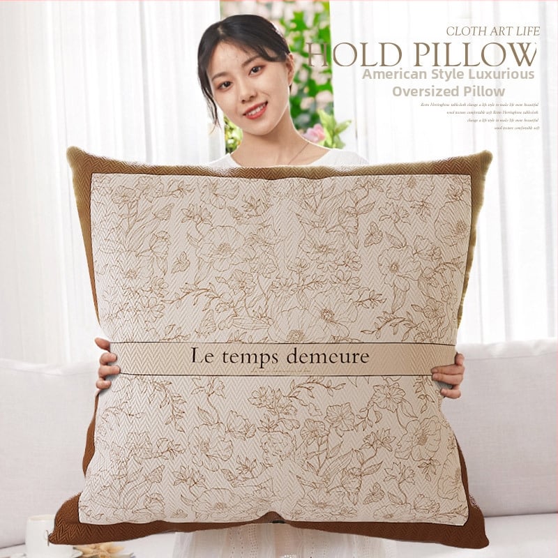 Párna polieszter huzattal, PP gyapot töltés, virágos minta, nyomtatott szövés