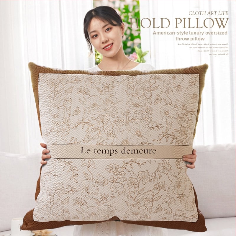 Párna polieszter huzattal, PP gyapot töltés, virágos minta, nyomtatott szövés