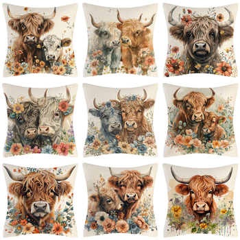 Párnahuzat pamut-len keverékből, geometriai minta, nyomtatás és varrás, modern minimalist stílus, testreszabható, csomagolás 10 db