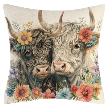 Párnahuzat pamut-len keverékből, geometriai minta, nyomtatás és varrás, modern minimalist stílus, testreszabható, csomagolás 10 db