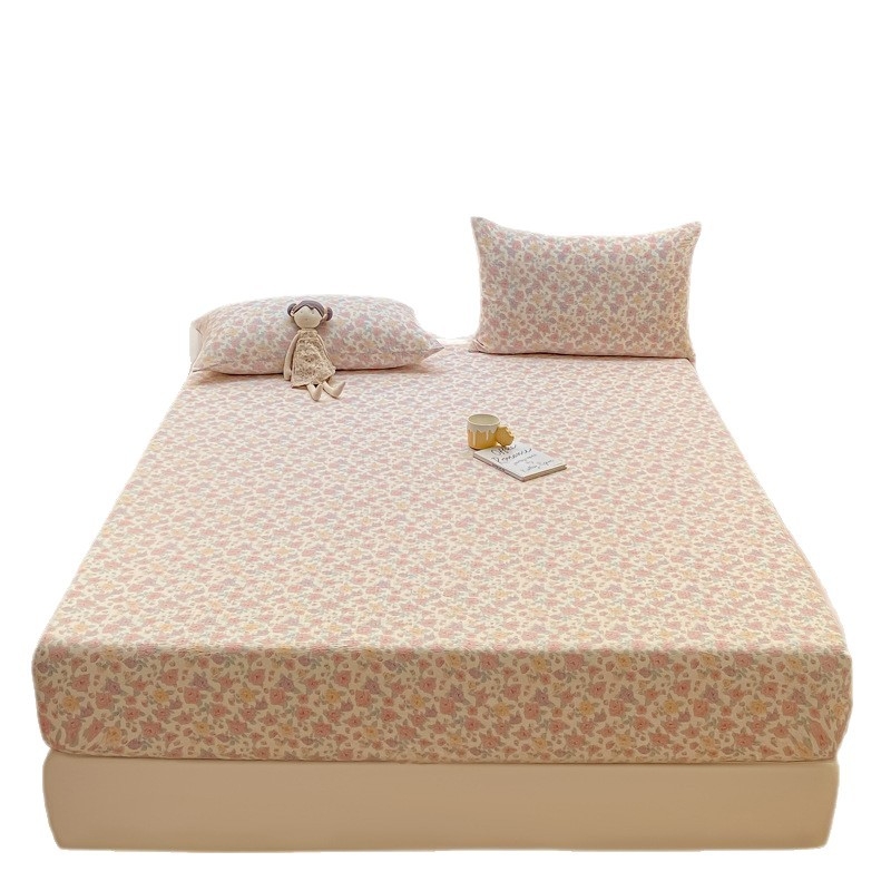 Dupla rétegű gézzel készült gumis lepedő, poliészter, animációs minta, reaktív színezés