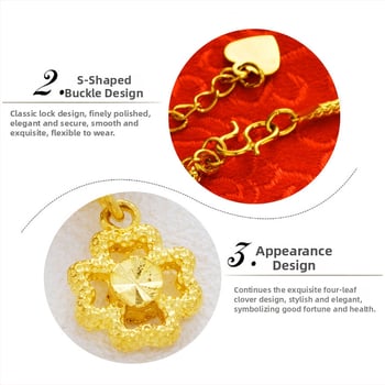 Kulkšnies apyrankė - dviejų sluoksnių vario lydinio su 24K auksavimu, varpeliai ir karoliukai moterims