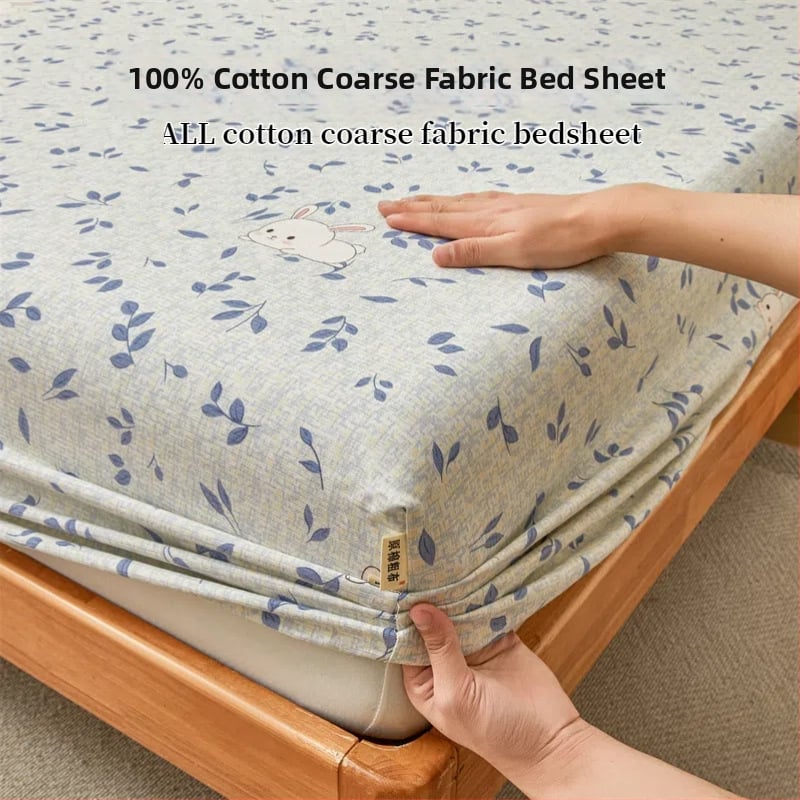 Gumis lepedő – 100% tiszta pamut, twill szövés, reaktív nyomtatás, minta: növények és virágok, tömege 300–500 g