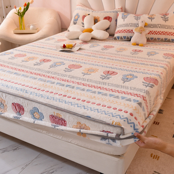 tej velvet anyagú rugalmas ágyneműhuzat, reaktív nyomtatás, testre szabható, minták: csíkok, geometriai, rajzfilm, növények; súly 500–800 g