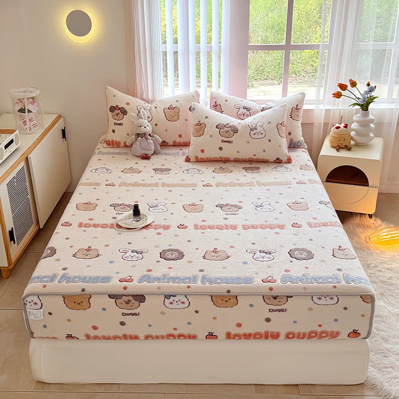 tej velvet anyagú rugalmas ágyneműhuzat, reaktív nyomtatás, testre szabható, minták: csíkok, geometriai, rajzfilm, növények; súly 500–800 g