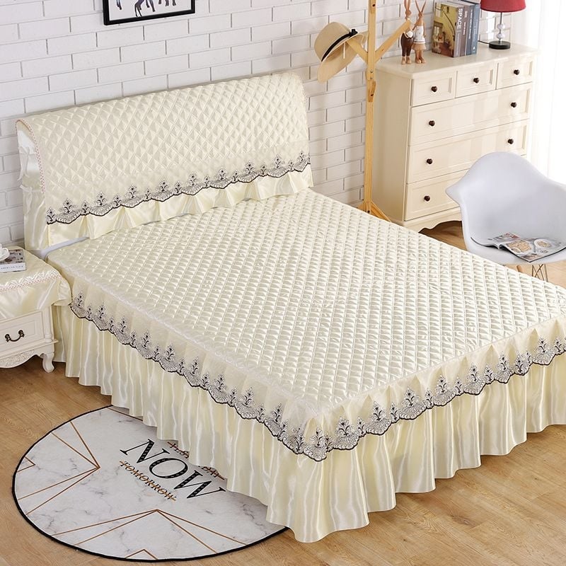 Ágytakaró készlet: huzat az ágy végéhez és ágyszoknya; Anyag: poliészter; Nyomtatás: tie-dye; Szövés: más; Tömeg: kevesebb mint 300 g