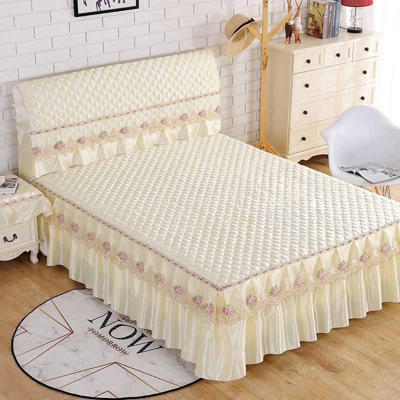 Ágytakaró készlet: huzat az ágy végéhez és ágyszoknya; Anyag: poliészter; Nyomtatás: tie-dye; Szövés: más; Tömeg: kevesebb mint 300 g