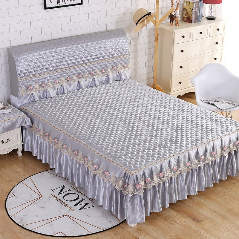 Ágytakaró készlet: huzat az ágy végéhez és ágyszoknya; Anyag: poliészter; Nyomtatás: tie-dye; Szövés: más; Tömeg: kevesebb mint 300 g