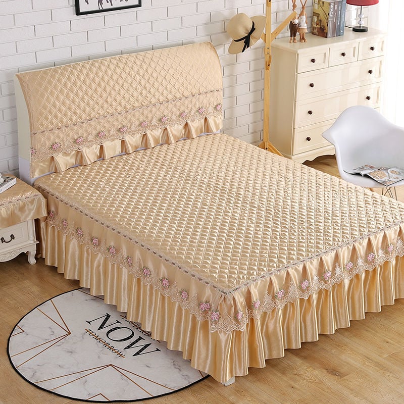 Ágytakaró készlet: huzat az ágy végéhez és ágyszoknya; Anyag: poliészter; Nyomtatás: tie-dye; Szövés: más; Tömeg: kevesebb mint 300 g