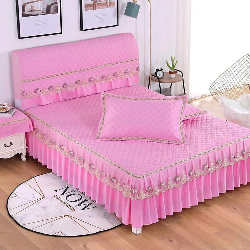 Ágytakaró készlet: huzat az ágy végéhez és ágyszoknya; Anyag: poliészter; Nyomtatás: tie-dye; Szövés: más; Tömeg: kevesebb mint 300 g