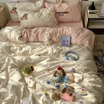 Set posteljine od 100% pamuka — četiri dijela, Twill tkanina, reaktivni tisak, crtić motiv
