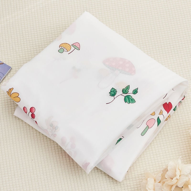 Antklodės užvalkalas, 100% medvilnė, pūkuota audinio vynė, augalų ir gėlių raštas, dažymas spalvomis, audinio svoris 300–500 g