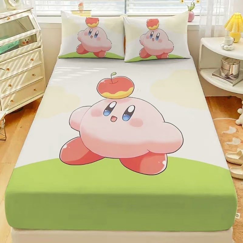 Gumis lepedő matracra, rajzfilm csillagos mintával, bolyhos szövés, digitális nyomtatás, poliészter rost