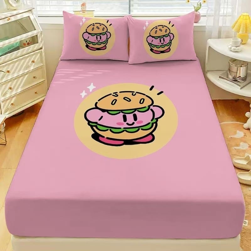 Gumis lepedő matracra, rajzfilm csillagos mintával, bolyhos szövés, digitális nyomtatás, poliészter rost