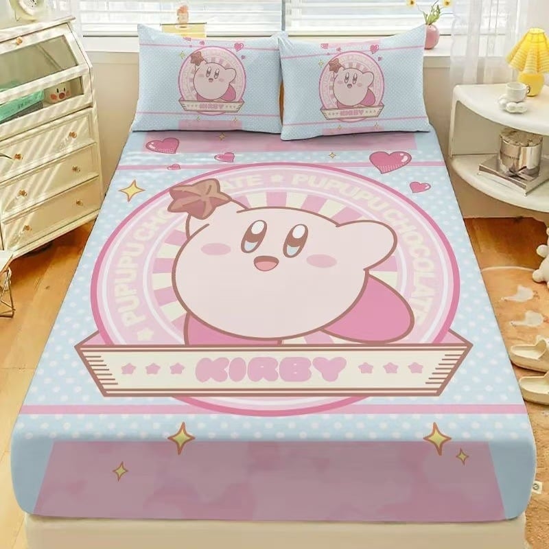 Gumis lepedő matracra, rajzfilm csillagos mintával, bolyhos szövés, digitális nyomtatás, poliészter rost