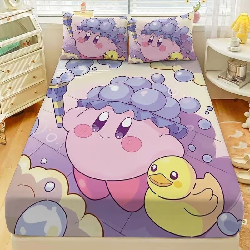 Gumis lepedő matracra, rajzfilm csillagos mintával, bolyhos szövés, digitális nyomtatás, poliészter rost