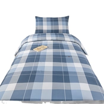 100% medvilnės patalynės komplektas studentų bendrabutyje, 3 dalių, Twill audinys, reaktyvus spausdinimas, geometrinis raštas, audinio tankis 130×70