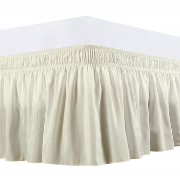 Bed skirt, monochrome twill fabric with semi-dye printing, 100% polyester, all-season