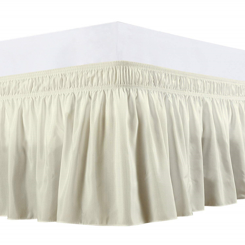 Bed skirt, monochrome twill fabric with semi-dye printing, 100% polyester, all-season