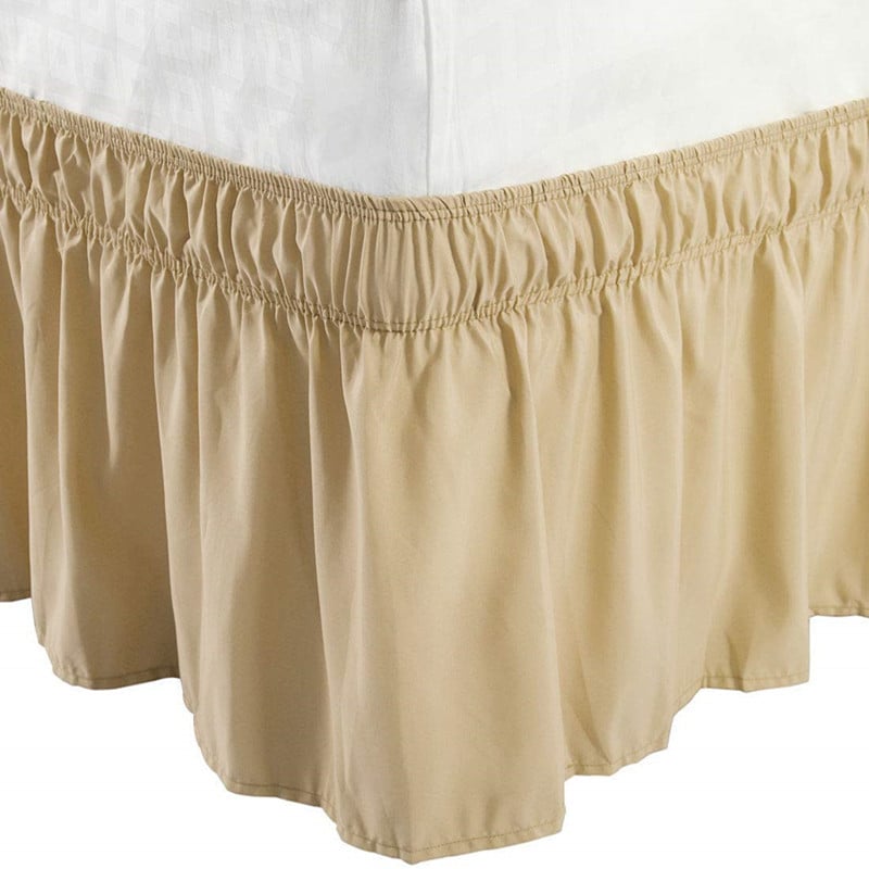 Bed skirt, monochrome twill fabric with semi-dye printing, 100% polyester, all-season