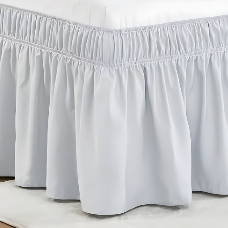 Bed skirt, monochrome twill fabric with semi-dye printing, 100% polyester, all-season