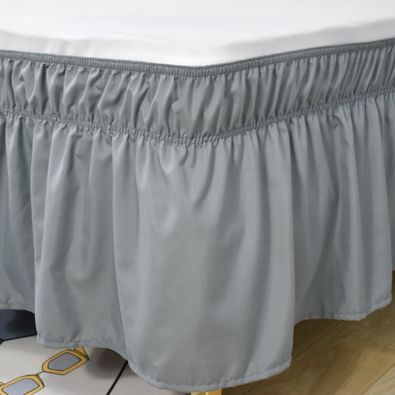 Bed skirt, monochrome twill fabric with semi-dye printing, 100% polyester, all-season