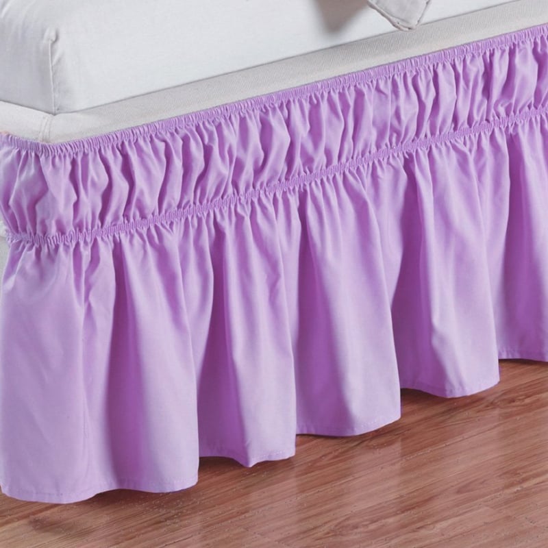 Bed skirt, monochrome twill fabric with semi-dye printing, 100% polyester, all-season