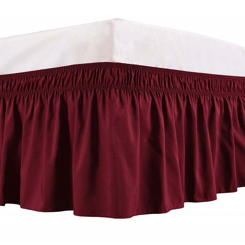 Bed skirt, monochrome twill fabric with semi-dye printing, 100% polyester, all-season