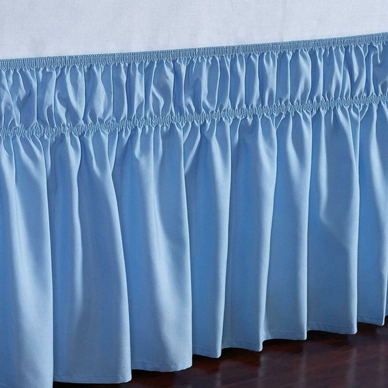 Bed skirt, monochrome twill fabric with semi-dye printing, 100% polyester, all-season