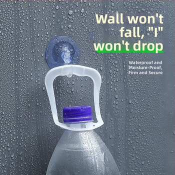 Plastikinis siurbimo kabliukas, minimalistinio dizaino, tvirtinimas prie sienos, 5 kg maksimali apkrova