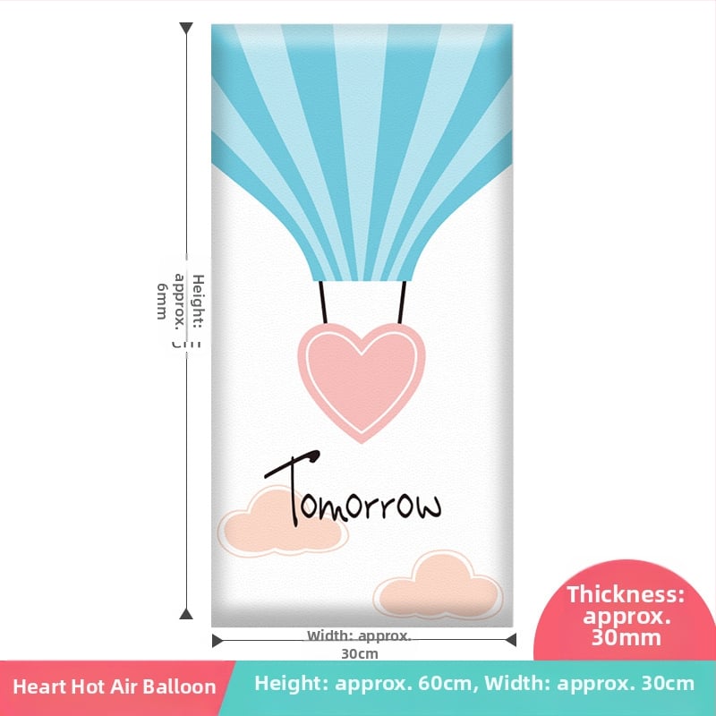 3D καρτούν προστατευτικό τοίχου με αυτοκόλλητο συνθετικό δέρμα, για υπνοδωμάτιο, μελέτη και είσοδο