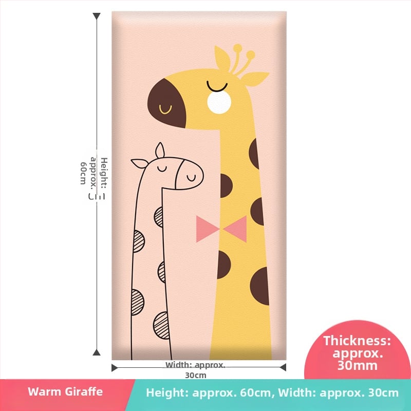 3D καρτούν προστατευτικό τοίχου με αυτοκόλλητο συνθετικό δέρμα, για υπνοδωμάτιο, μελέτη και είσοδο