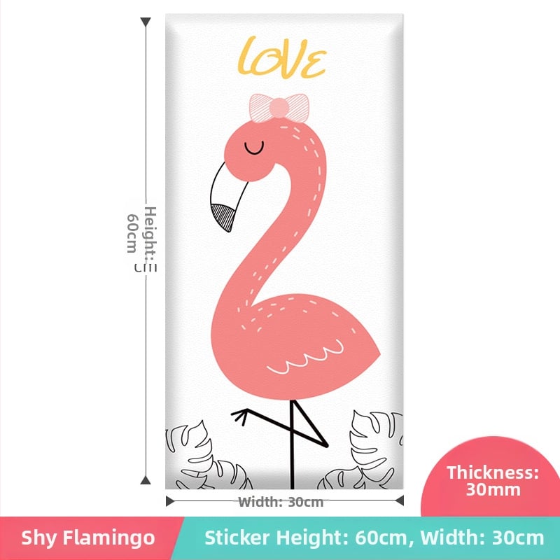 3D καρτούν προστατευτικό τοίχου με αυτοκόλλητο συνθετικό δέρμα, για υπνοδωμάτιο, μελέτη και είσοδο