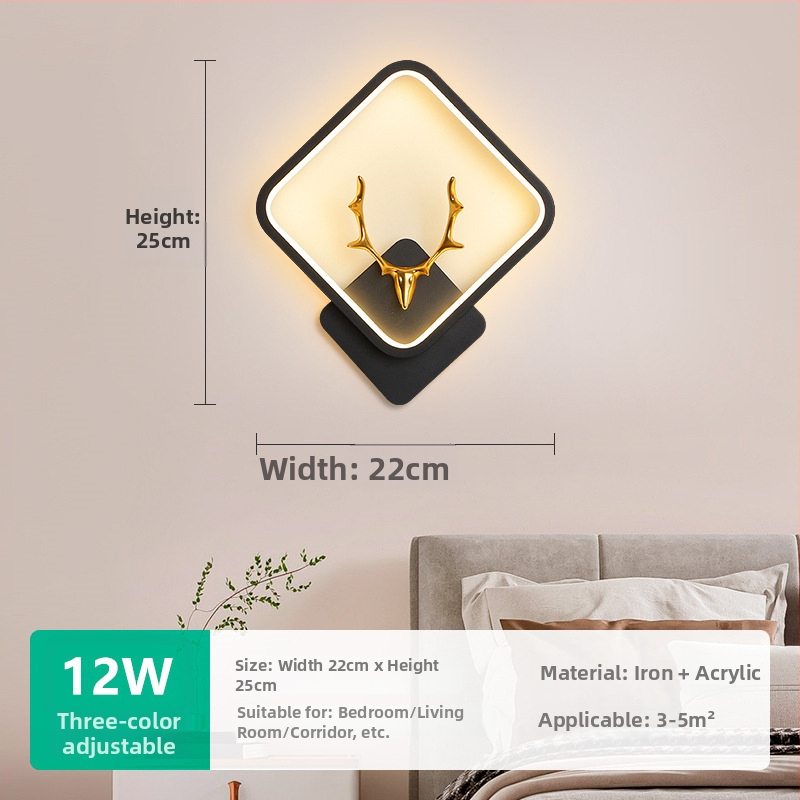 Nordinė sieninė lempa su LED, 220V, tinkama svetainei ir koridoriui, prekė Sheng bangrong