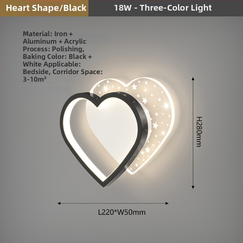 Nordinė sieninė lempa su LED, 220V, tinkama svetainei ir koridoriui, prekė Sheng bangrong