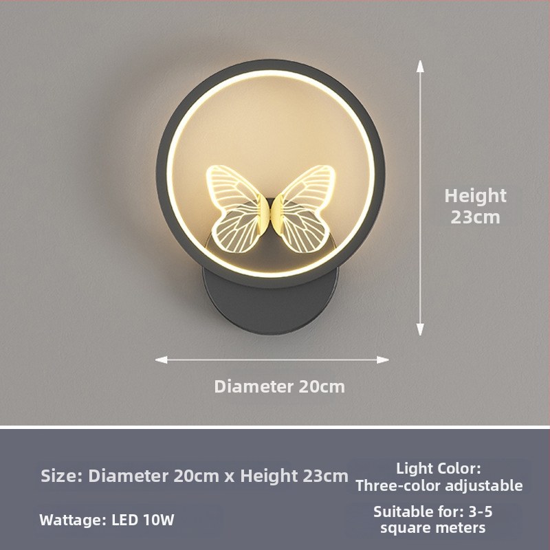 Nordinė sieninė lempa su LED, 220V, tinkama svetainei ir koridoriui, prekė Sheng bangrong