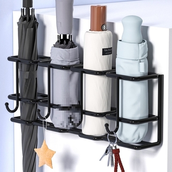 Sieninis skėtinių laikiklis įėjimui, su šešiais lygiais, reikalingas montavimas