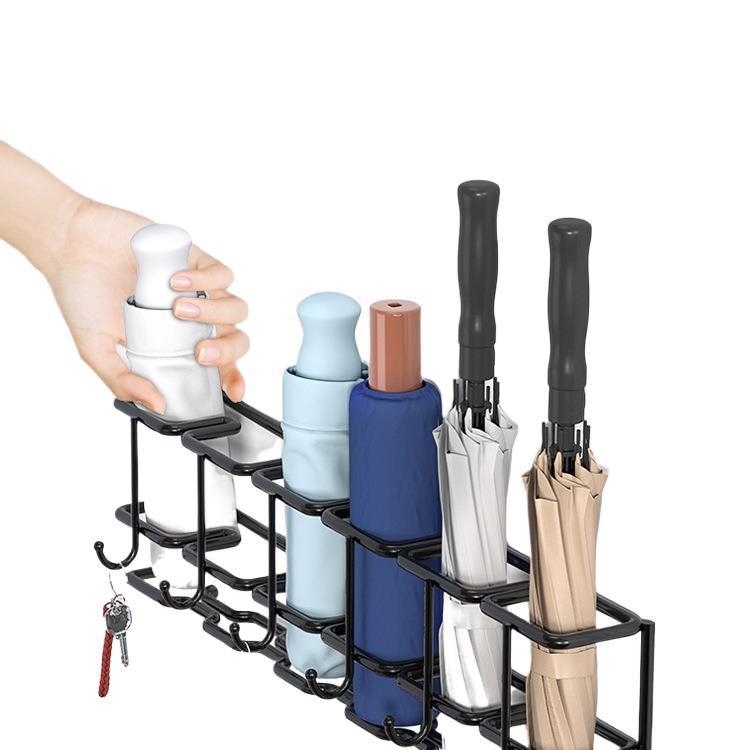 Sieninis skėtinių laikiklis įėjimui, su šešiais lygiais, reikalingas montavimas