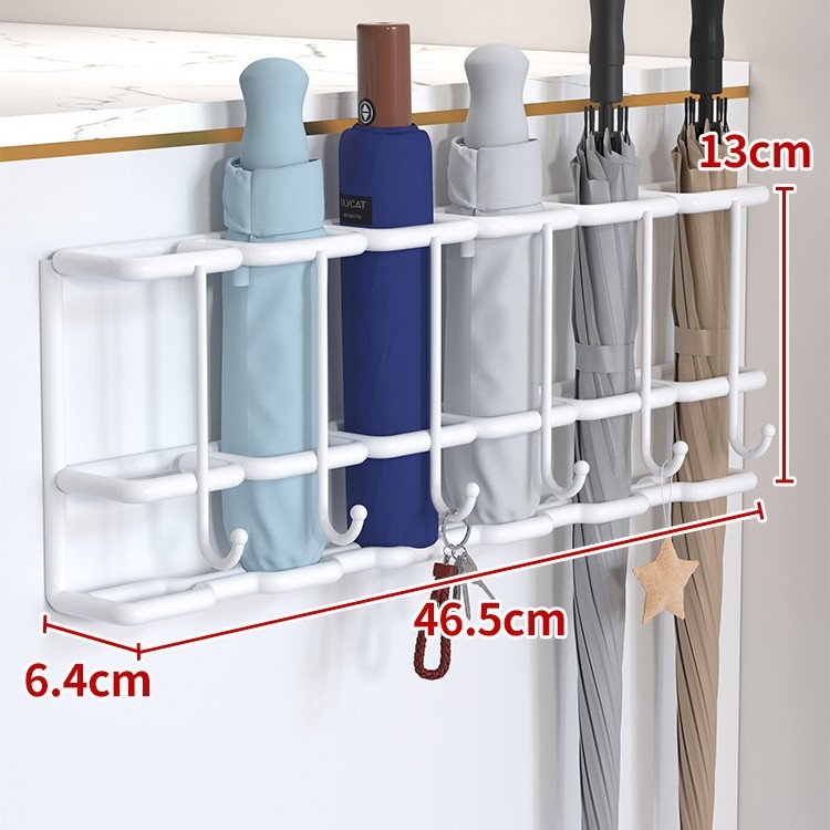 Sieninis skėtinių laikiklis įėjimui, su šešiais lygiais, reikalingas montavimas